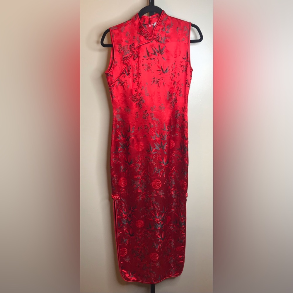 Kimono Dress Red Floral